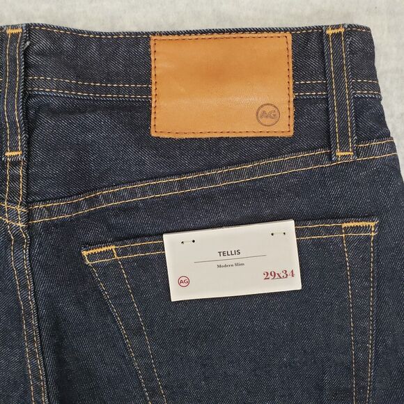 AG Adriano Goldschmied The Tellis Modern Slim Jeans Mens 29x34 Blue Denim Pants - Picture 3 of 8